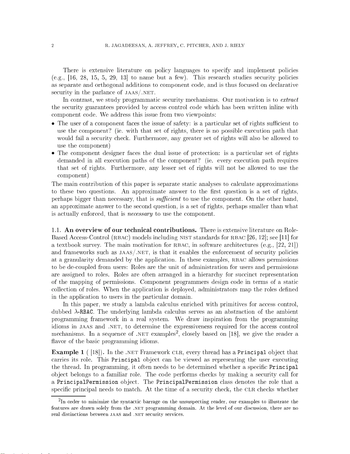 Lambda-RBAC: Programming with Role-Based Access Control