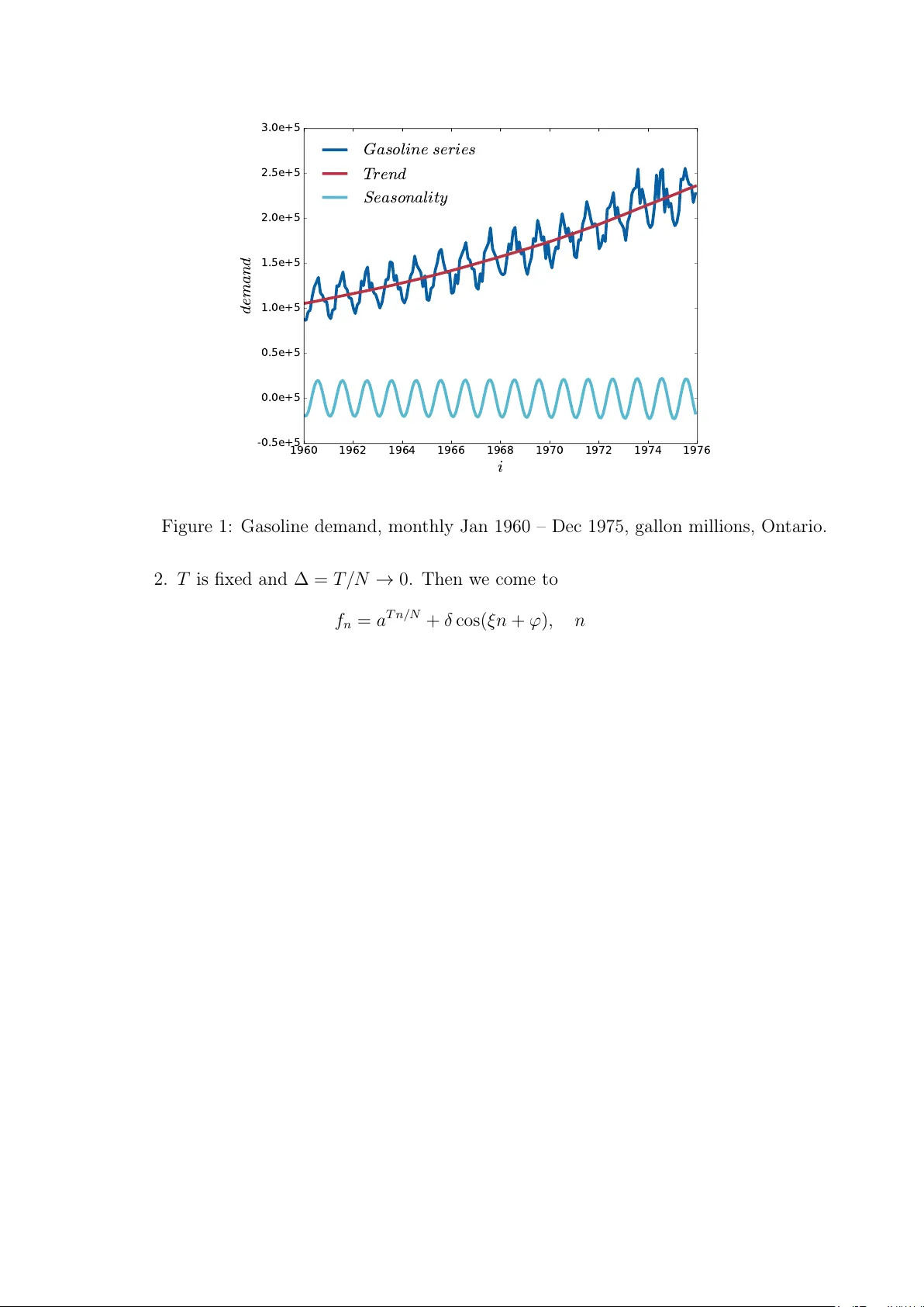 Two asymptotic approaches for the exponential signal and harmonic noise   in Singular Spectrum Analysis