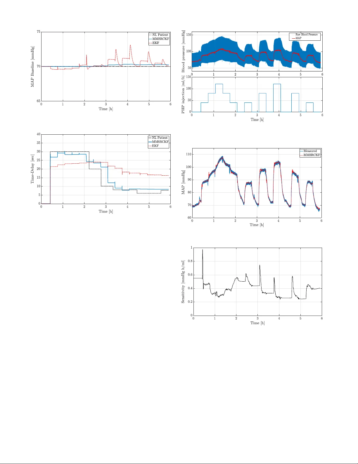 Real-Time Cubature Kalman Filter Parameter Estimation of Blood Pressure   Response Characteristics Under Vasoactive Drugs Administration