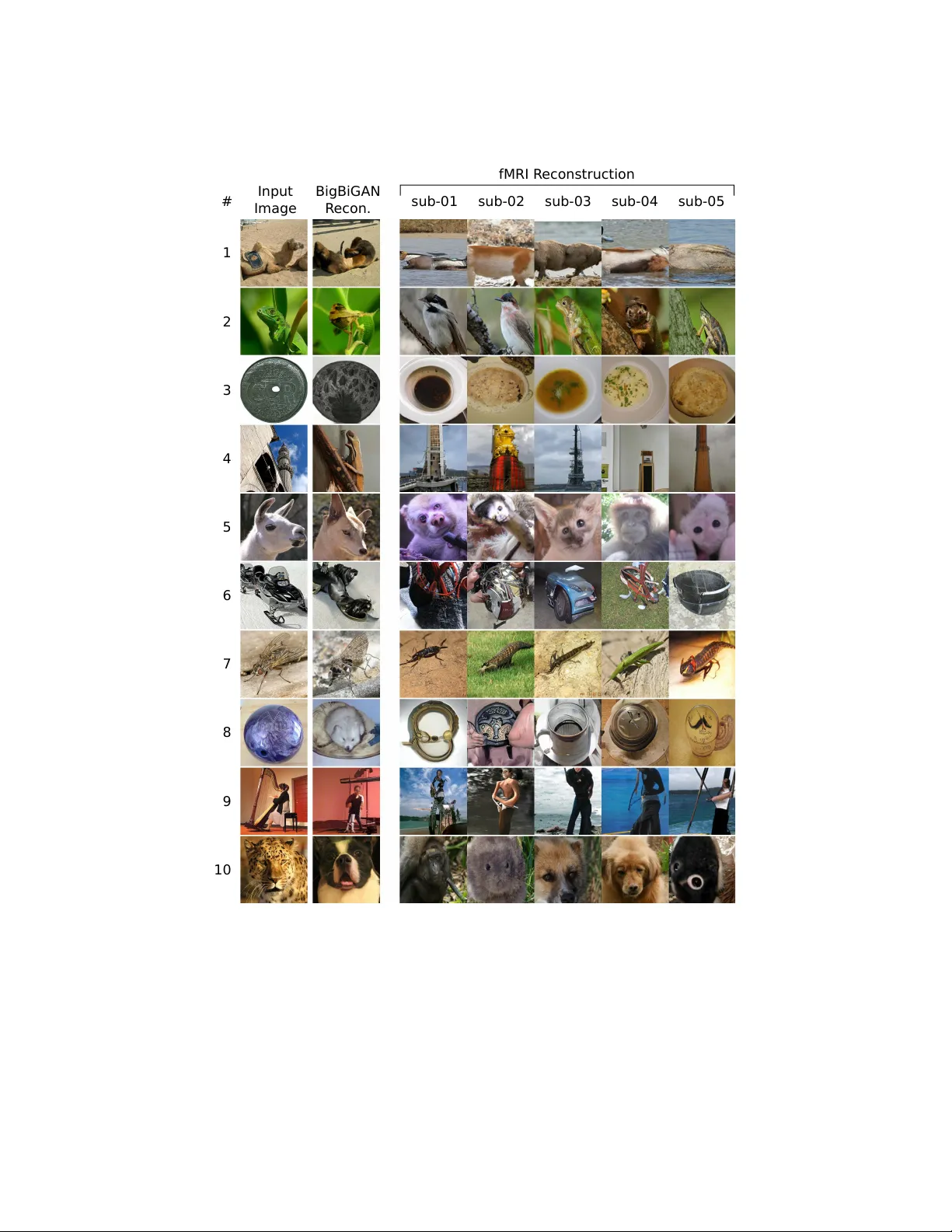Reconstructing Natural Scenes from fMRI Patterns using BigBiGAN