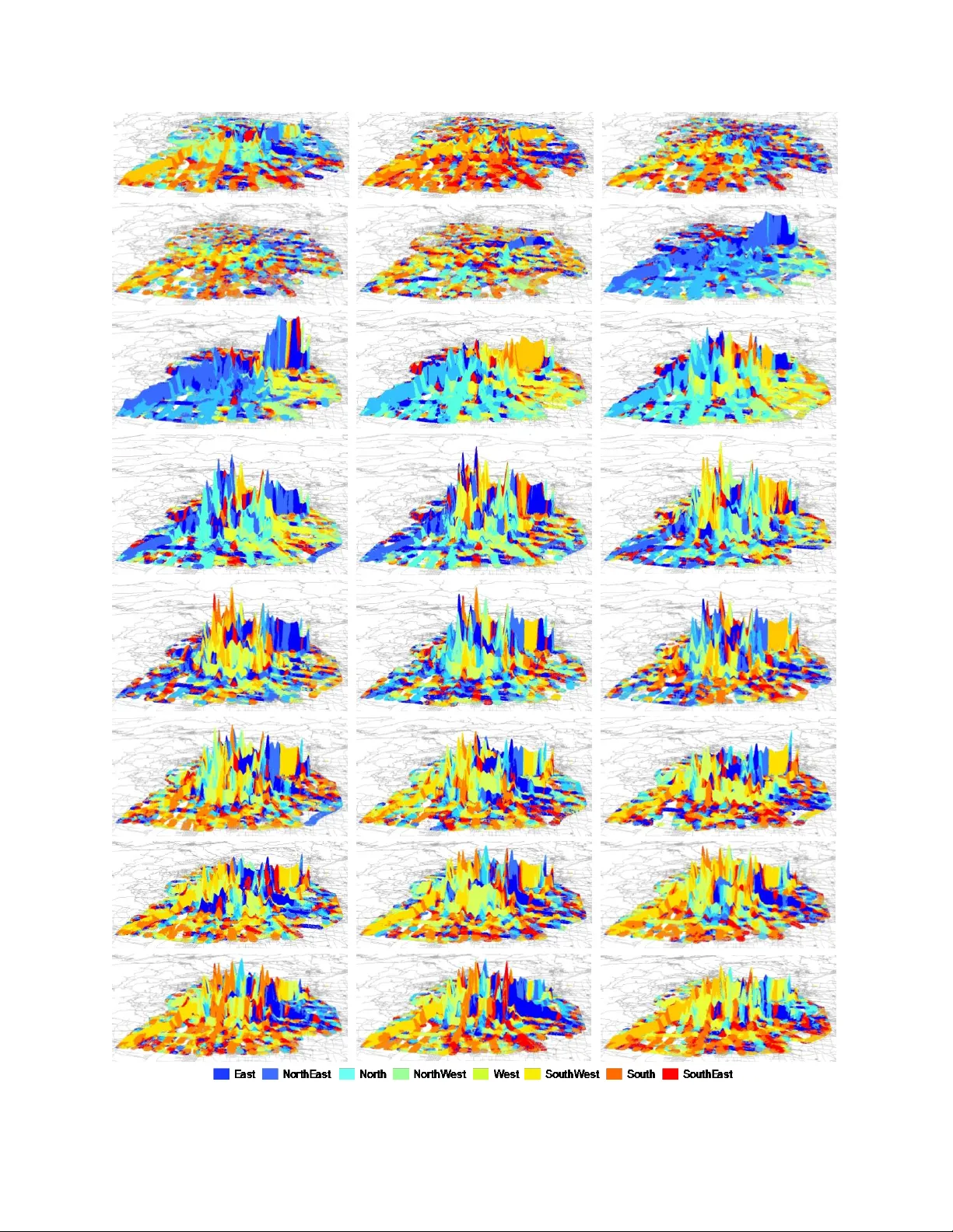 Online monitoring of local taxi travel momentum and congestion effects   using projections of taxi GPS-based vector fields