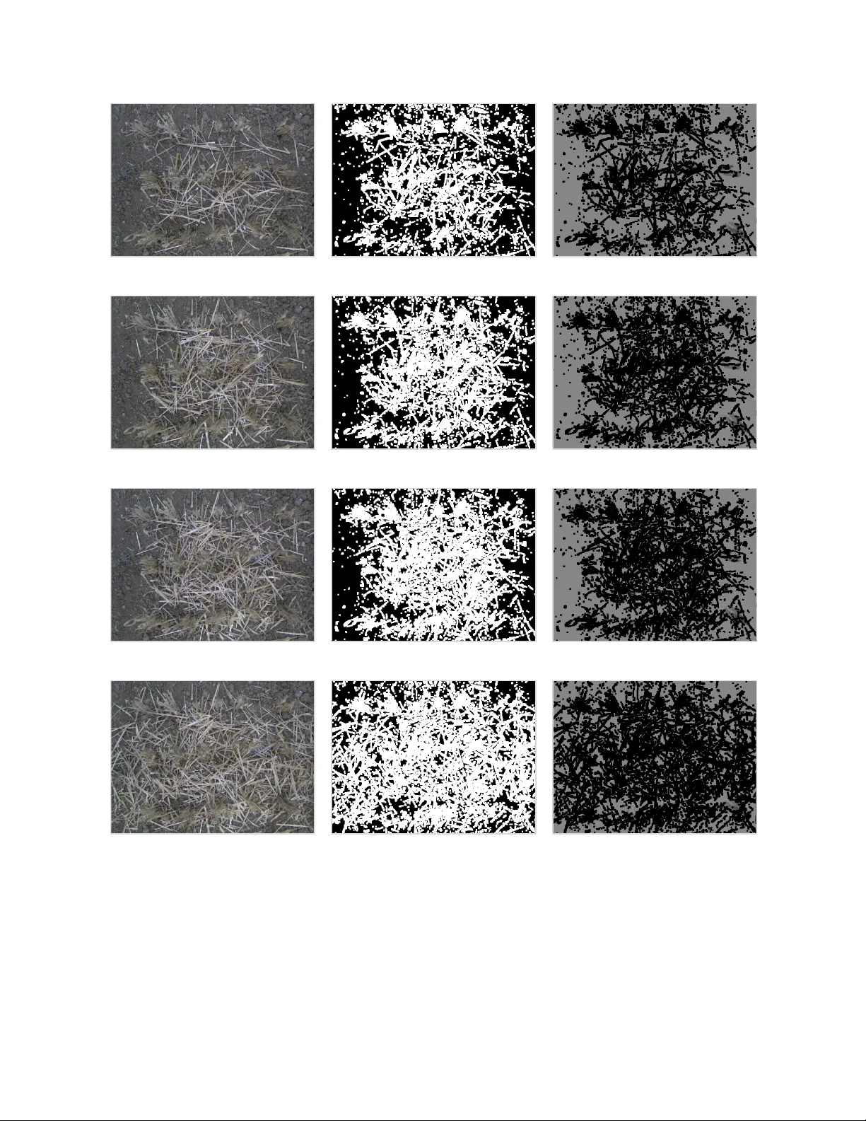 Image-based ground distance detection for crop-residue-covered soil
