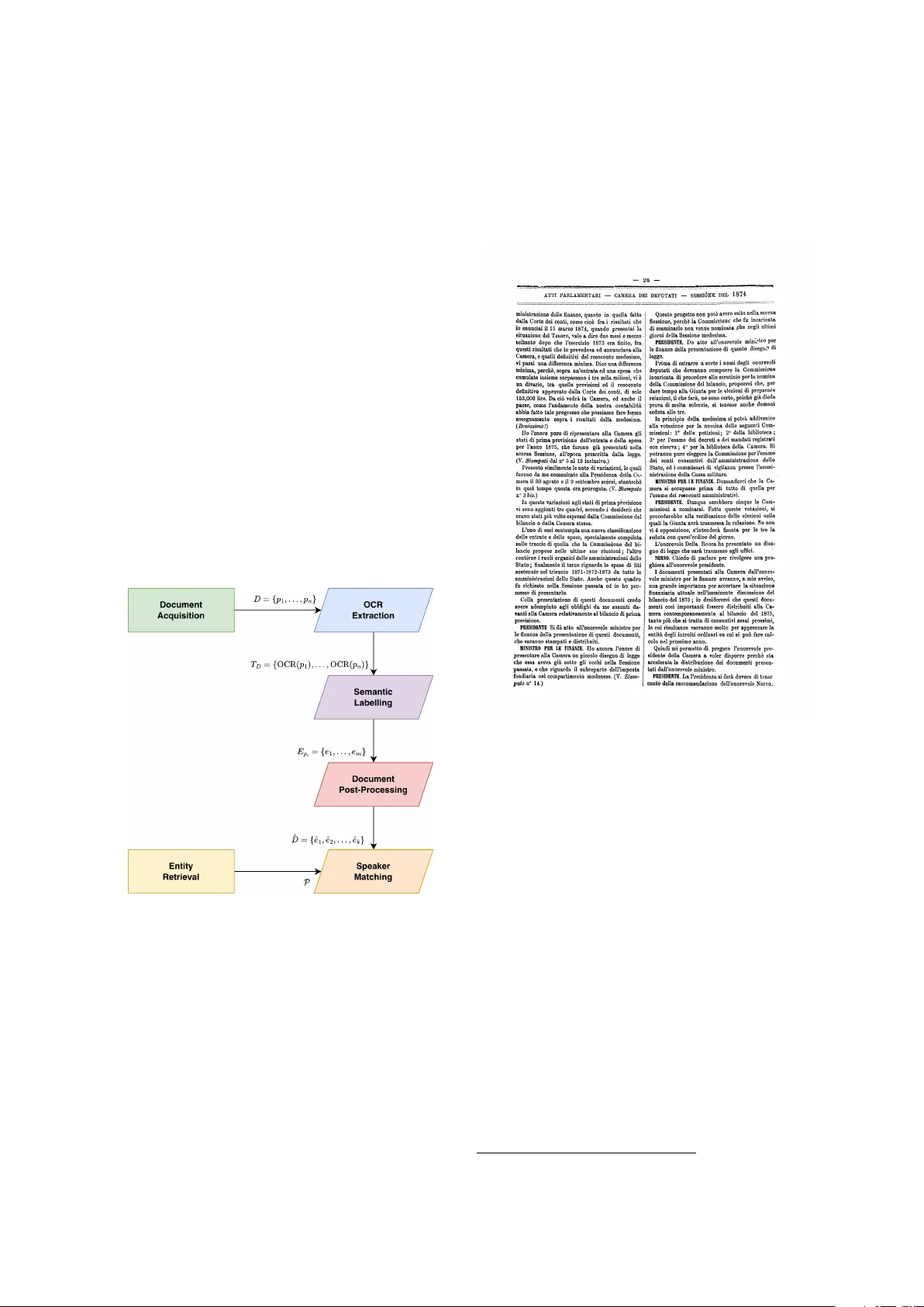 Transcription and Recognition of Italian Parliamentary Speeches Using Vision-Language Models